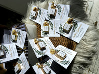 Engagement Favour Card — Gold Chocolate & Dried Flower — Chocoodad Baku