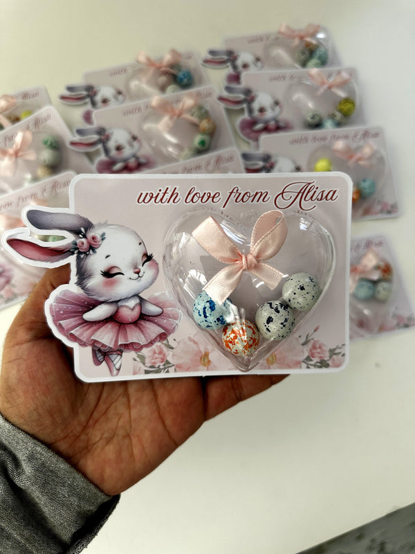 Ballerina Bunny Easter Chocolate Card — Pastel Pink Spring Favour — Chocoodad Baku