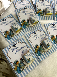 Ottoman Blue Circumcision Chocolate Card — Sünnet Personalised Favour — Chocoodad Baku