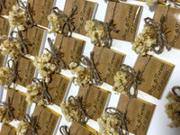 Rustic Kraft Wedding & Engagement Chocolate — Dried Flower & Gold Foil — Chocoodad Baku