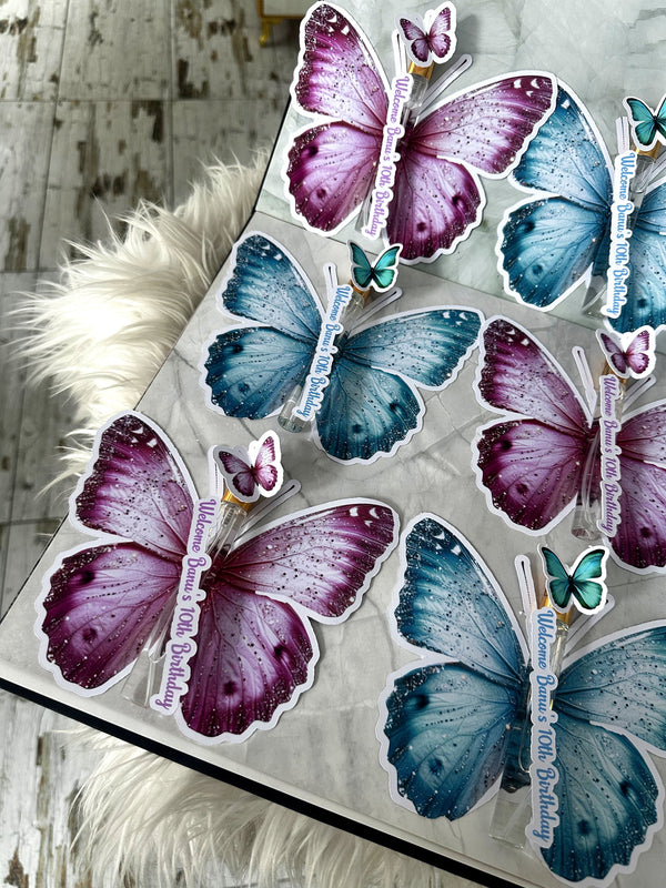 Butterfly Shaped Birthday Chocolate Card — Perfume Bottle Gift — Chocoodad Baku