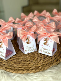 Boho Girl Shadow Box Bonbon Set — Pastel Baby Shower Display Gift — Chocoodad Baku