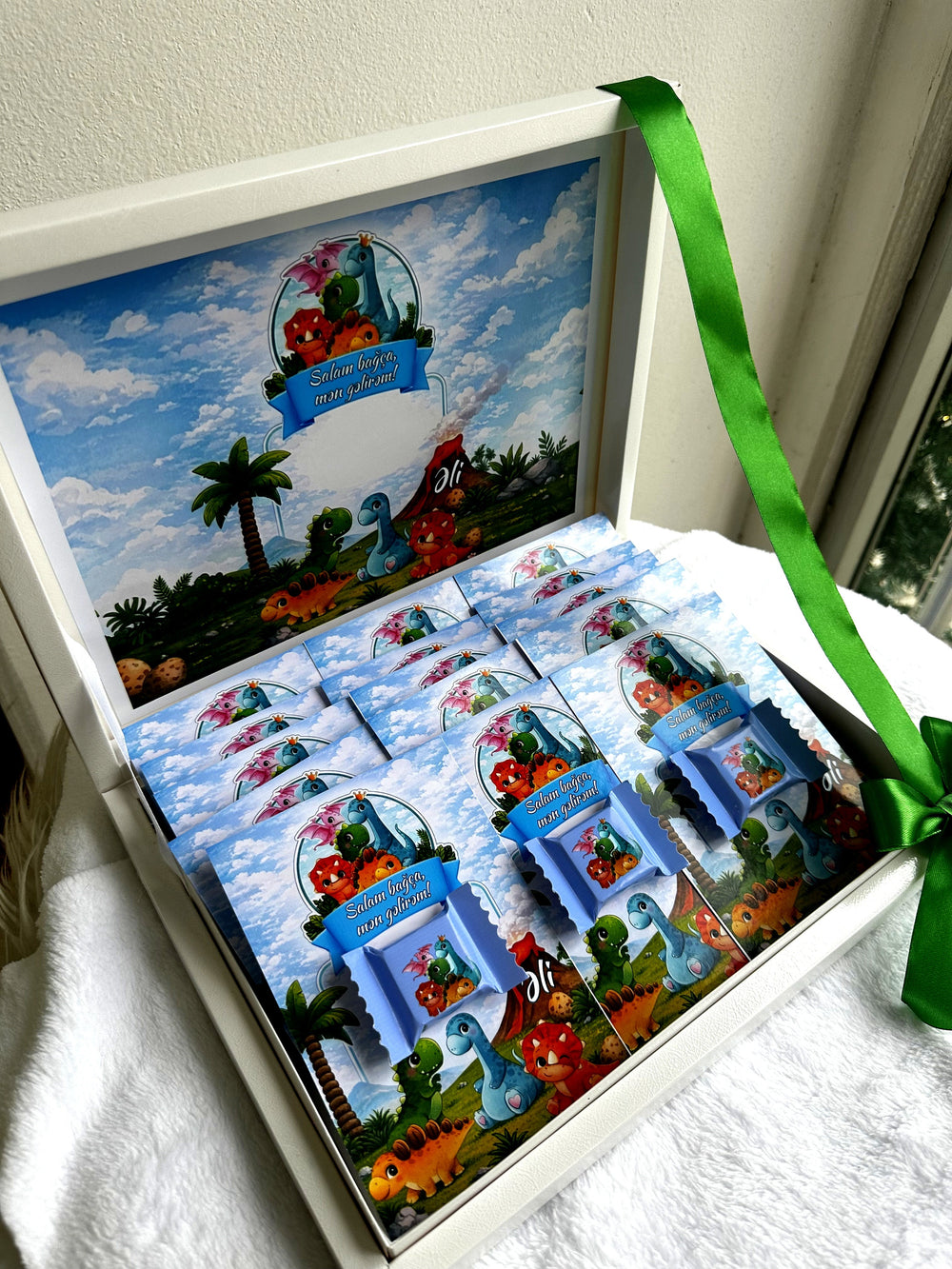 Blue Newborn Favour Box — Personalised Chocolate Gift — Chocoodad Baku