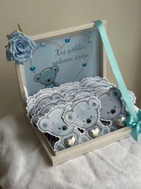 Pastel Newborn Gift Hamper — Personalised Chocolate Gift — Chocoodad Baku