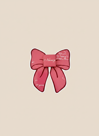 Dark Red Bow Birthday Favour Card — Personalised Chocolate Gift — Chocoodad Baku