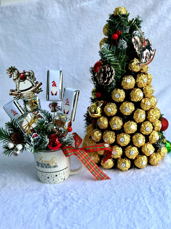 Ferrero Rocher yeni il şokolad ağacı – şam və şarlarla