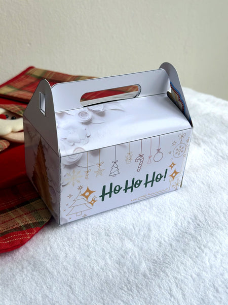Ho Ho Ho yeni il paylamalıq qutusu – tutacaqlı ev qutu