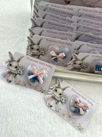 Bunny Welcome Little Baby Favor Cards with 20 Heart Ozmo Egg Chocolate & Box — Chocodad Baku