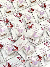 Butterfly 1st Birthday Party Favor Cards — Chocodad Baku