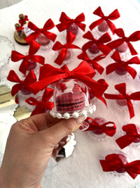 Red Satin Bow French Macaron Favors — Chocodad Baku