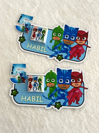 PJ Masks Birthday Favor Cards with Chocolate — Chocodad Baku