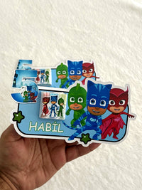 PJ Masks Birthday Favor Cards with Chocolate — Chocodad Baku