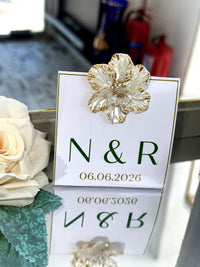 Monogram Table Chocolate Cards — Chocodad Baku