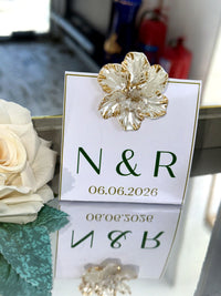Monogram Table Chocolate Cards — Chocodad Baku