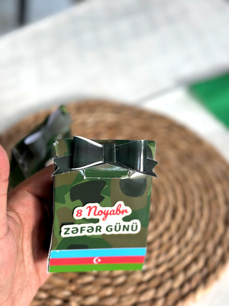 Kamuflyaj Zəfər Günü paylama mini qutu (şokoladsız)