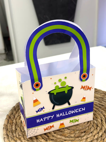 Cadugər qazanlı Halloween paylamalıq çantası – göy qurşağı dəstəkli