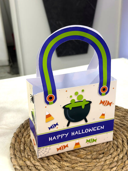 Cadugər qazanlı Halloween paylamalıq çantası – göy qurşağı dəstəkli