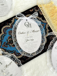 Lace Oval Monogram Yes Day Favor Cards — Chocodad Baku