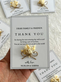 Dried Flower Thank You Cards with Your Names — Chocodad Baku