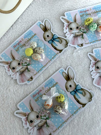 Bunny 40 Day Celebration Favor Cards with Heart Candy Dome — Chocodad Baku