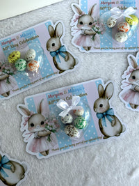 Bunny 40 Day Celebration Favor Cards with Heart Candy Dome — Chocodad Baku