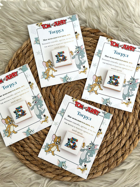 Tom and Jerry Birthday Cards with Photo Clip — Chocoodad Baku