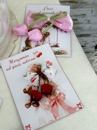 Cherry Hair Accessory Birthday Keepsake Cards with Cherry Hair Clip — Chocodad Baku