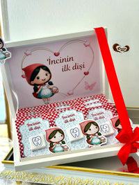 Little Red Riding Hood First Tooth Chocolate Box with 24 Tooth Chocolate Cards — Chocodad Baku