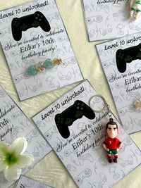 Level Up Gamer Birthday Favor Cards with Kinder Chocolate & Gift — Chocodad Baku