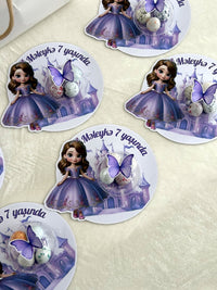 Purple Princess Castle Birthday Favor with Butterfly Chocolate Egg Dome — Chocodad Baku