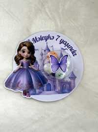 Purple Princess Castle Birthday Favor with Butterfly Chocolate Egg Dome — Chocodad Baku