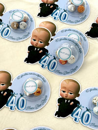Boss Baby 40 Days Favors with Dragee Chocolate Egg Dome — Chocodad Baku