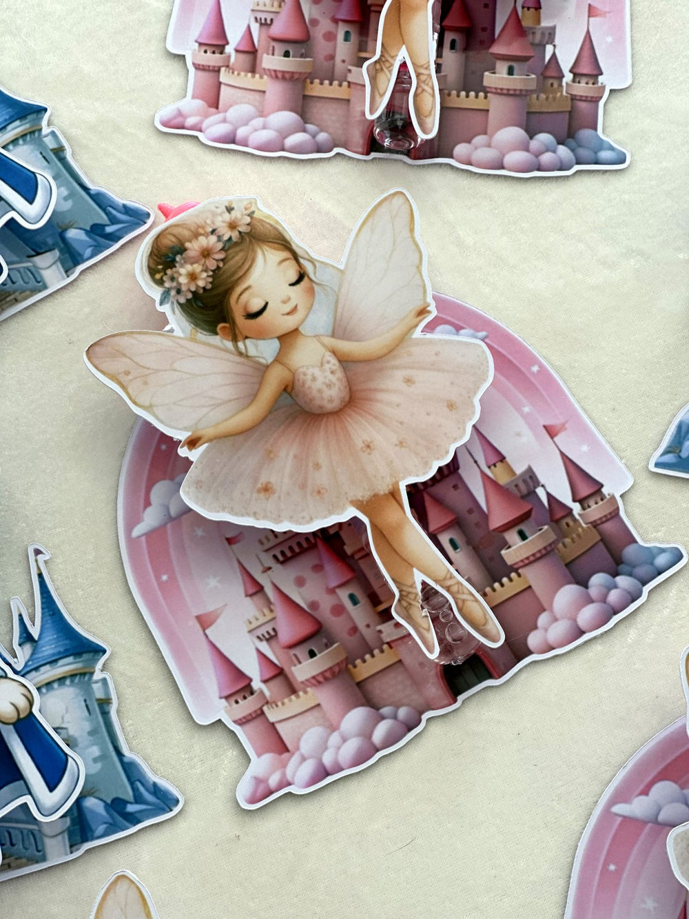 Fairy Ballerina and King Teddy Castle Cut-Out Cards with Foam Toy — Chocodad Baku