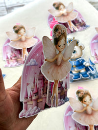 Fairy Ballerina and King Teddy Castle Cut-Out Cards with Foam Toy — Chocodad Baku