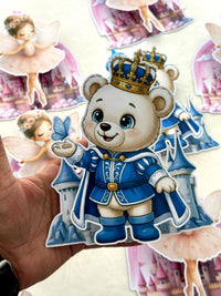 Fairy Ballerina and King Teddy Castle Cut-Out Cards with Foam Toy — Chocodad Baku