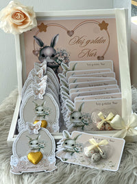 Bunny Welcome Baby Gift Box with 20 Chocolate Favors — Chocodad Baku