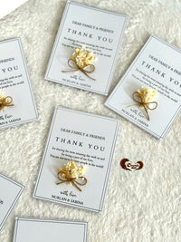 Dried Flower Thank You Cards with Your Names — Chocodad Baku