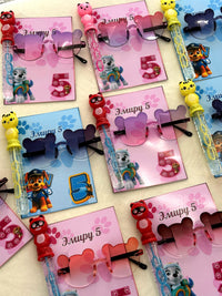 Paw Patrol Birthday Favor Cards with Kids' Sunglasses & Bubble Wand — Chocodad Baku