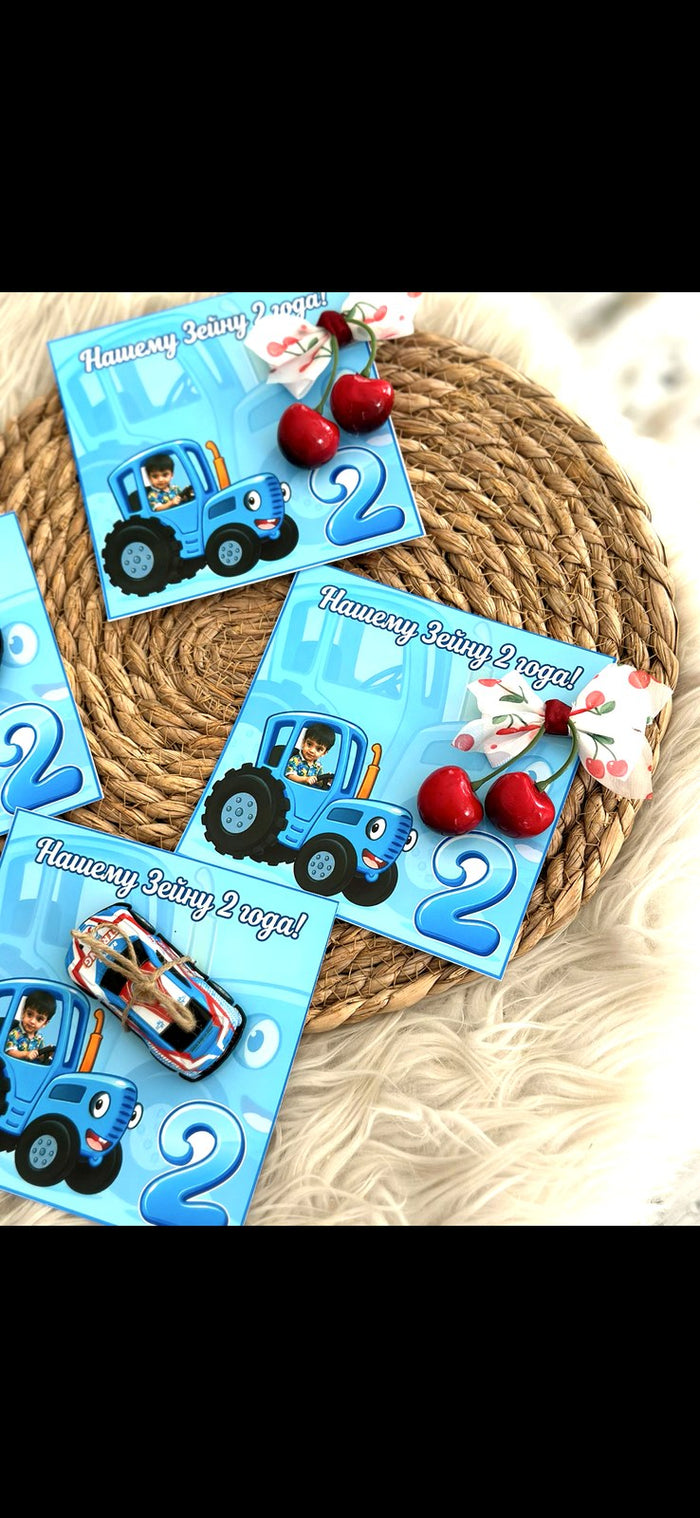 2 yaş traktor kartı – oyuncaq maşınlarla